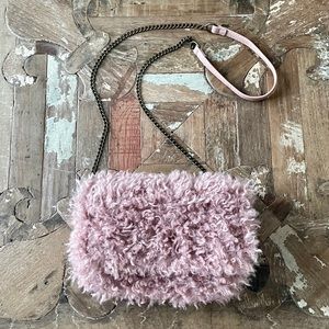 Fluffy Pink Crossbody Purse